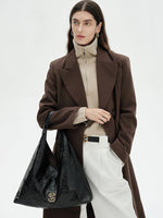 Load image into Gallery viewer, Smting | Large top grain leather tote bag woman shoulder bag