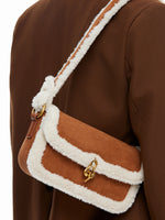 Load image into Gallery viewer, Smting | suede medium flap bag