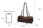 Load image into Gallery viewer, Smting | Large Leather Baguette Bag