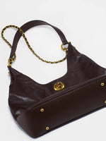 Load image into Gallery viewer, Smting | Medium Leather Hobo Bag with Chain Strap