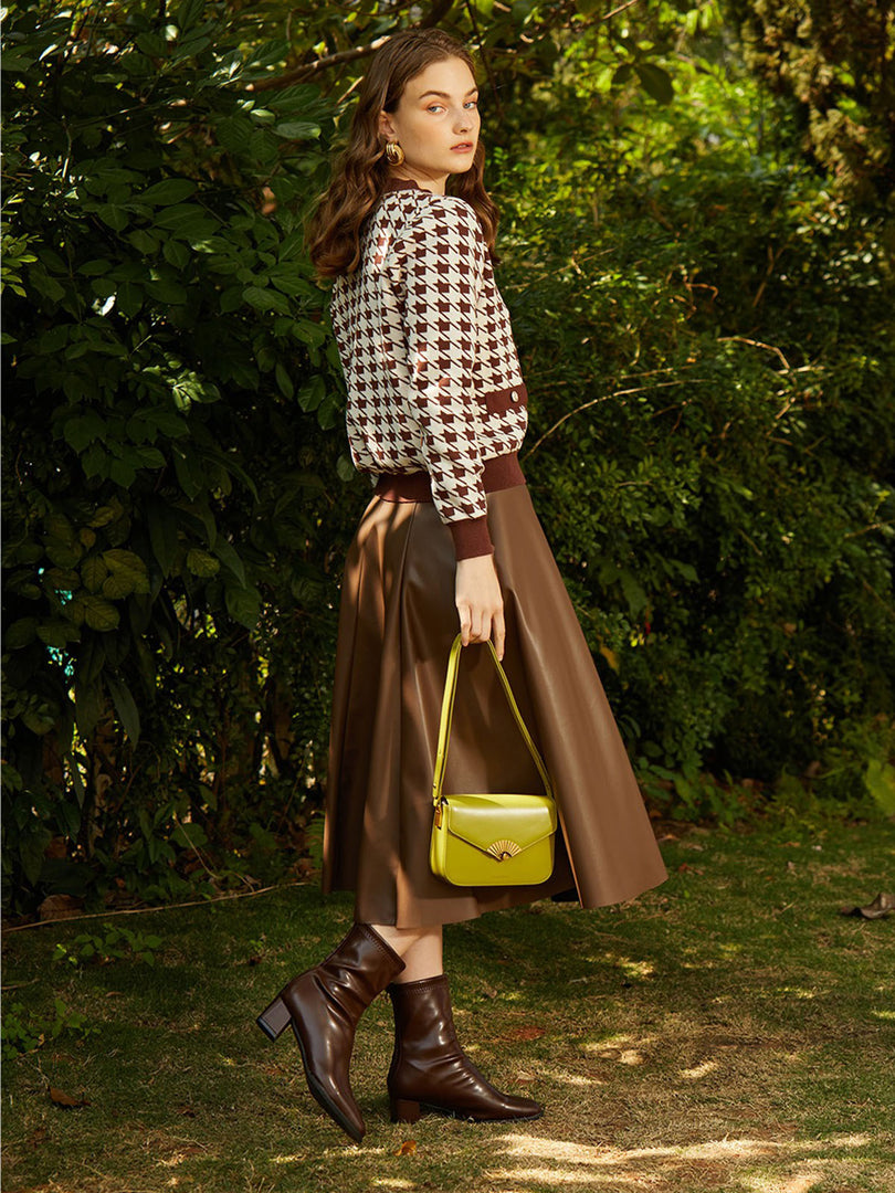 Smting | leather mini flap bag