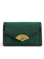 Load image into Gallery viewer, Smting | pearl chain mini flap bag with Folding Fan Lock