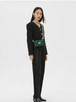 Load image into Gallery viewer, Smting | pearl chain mini flap bag with Folding Fan Lock