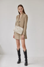 Load image into Gallery viewer, Smting | top handle pearl chain tote bag