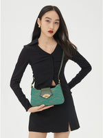 Load image into Gallery viewer, Smting | canvas baguette bag with Fan Lock