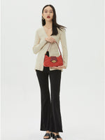 Load image into Gallery viewer, Smting | canvas baguette bag with Fan Lock