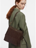 Load image into Gallery viewer, Smting | suede bucket bag with tassel