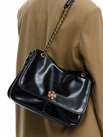 Load image into Gallery viewer, Smting | golden chain flap bag with Sunflower Lock