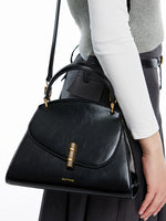 Load image into Gallery viewer, Smting | top handle flap bag with Bamboo Slips Lock