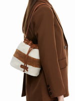 Load image into Gallery viewer, Smting | fluffy drawstring bucket bag