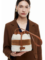 Load image into Gallery viewer, Smting | fluffy drawstring bucket bag