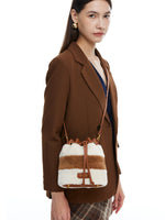 Load image into Gallery viewer, Smting | fluffy drawstring bucket bag