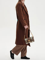 Load image into Gallery viewer, Smting | zippered checked flap bag