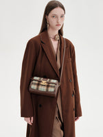 Load image into Gallery viewer, Smting | zippered checked flap bag