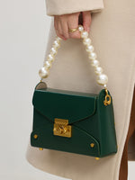 Load image into Gallery viewer, Smting | Pearl Chain Box Bag with Time Lock