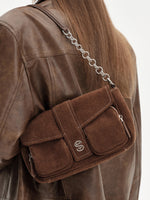 Load image into Gallery viewer, Smting | Nubuck Chain Flap Bag