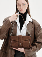 Load image into Gallery viewer, Smting | Nubuck Chain Flap Bag