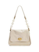 Load image into Gallery viewer, Smting | Leather Pearl Chain Ava Flap Bag