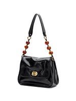 Load image into Gallery viewer, Smting | Leather Pearl Chain Ava Flap Bag