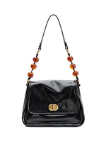 Load image into Gallery viewer, Smting | Leather Pearl Chain Ava Flap Bag