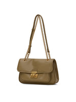 Load image into Gallery viewer, Smting | Leather Chain Flap Bag with Gate Lock