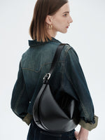 Load image into Gallery viewer, Smting | Half Moon Crossbody Bag with Zipper