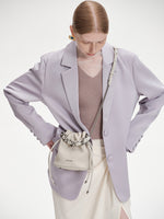 Load image into Gallery viewer, Smting | Small Leather Crossbody Bucket Bag with Leather Woven Chain Handle