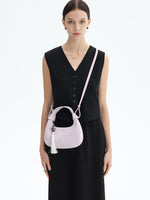 Load image into Gallery viewer, Smting | Half Moon Crossbody Bag with Top Handle