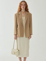 Load image into Gallery viewer, Smting | leather baguette bag