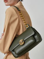 Load image into Gallery viewer, Smting | Medium Flap Bag with Vinyl Record Inspired Snap