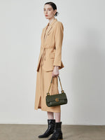 Load image into Gallery viewer, Smting | Medium Flap Bag with Vinyl Record Inspired Snap