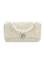 Load image into Gallery viewer, Smting | pearl chain heart lock purse