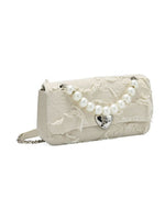 Load image into Gallery viewer, Smting | pearl chain heart lock purse