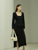 Load image into Gallery viewer, Smting | leather baguette bag