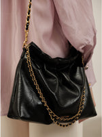 Load image into Gallery viewer, Smting | drawstring chain ruched tote bag