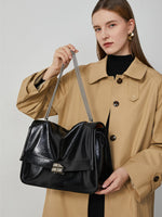Load image into Gallery viewer, Smting | Medium Slouchy Leather Handbag With Chocolate Lock