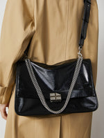 Load image into Gallery viewer, Smting | Medium Slouchy Leather Handbag With Chocolate Lock