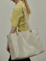 Load image into Gallery viewer, Smting | Medium Leather Shopper Tote in Glossy Leather