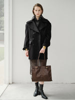 Load image into Gallery viewer, Tote Zippered Leather Bag Smting