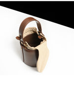 Load image into Gallery viewer, Smting | Small Leather Bucket Bag with Knot and Pearl details