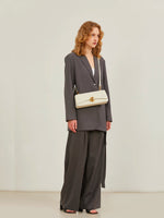 Load image into Gallery viewer, Smting | Small Baguette Bag with Vinyl Record Inspired Snap