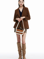 Load image into Gallery viewer, Smting | suede medium flap bag
