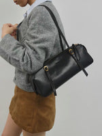 Load image into Gallery viewer, Smting | Large Leather Baguette Bag
