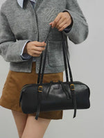 Load image into Gallery viewer, Smting | Large Leather Baguette Bag
