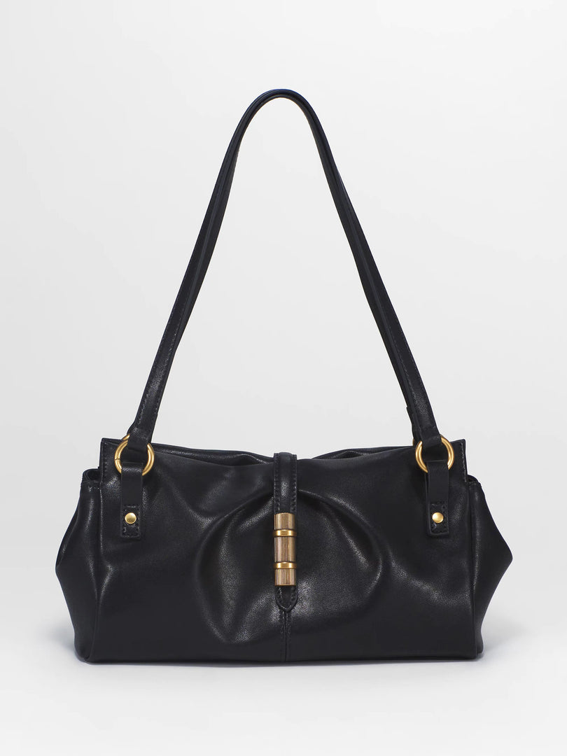 Smting | Medium Gathered Leather Shoulder Bag