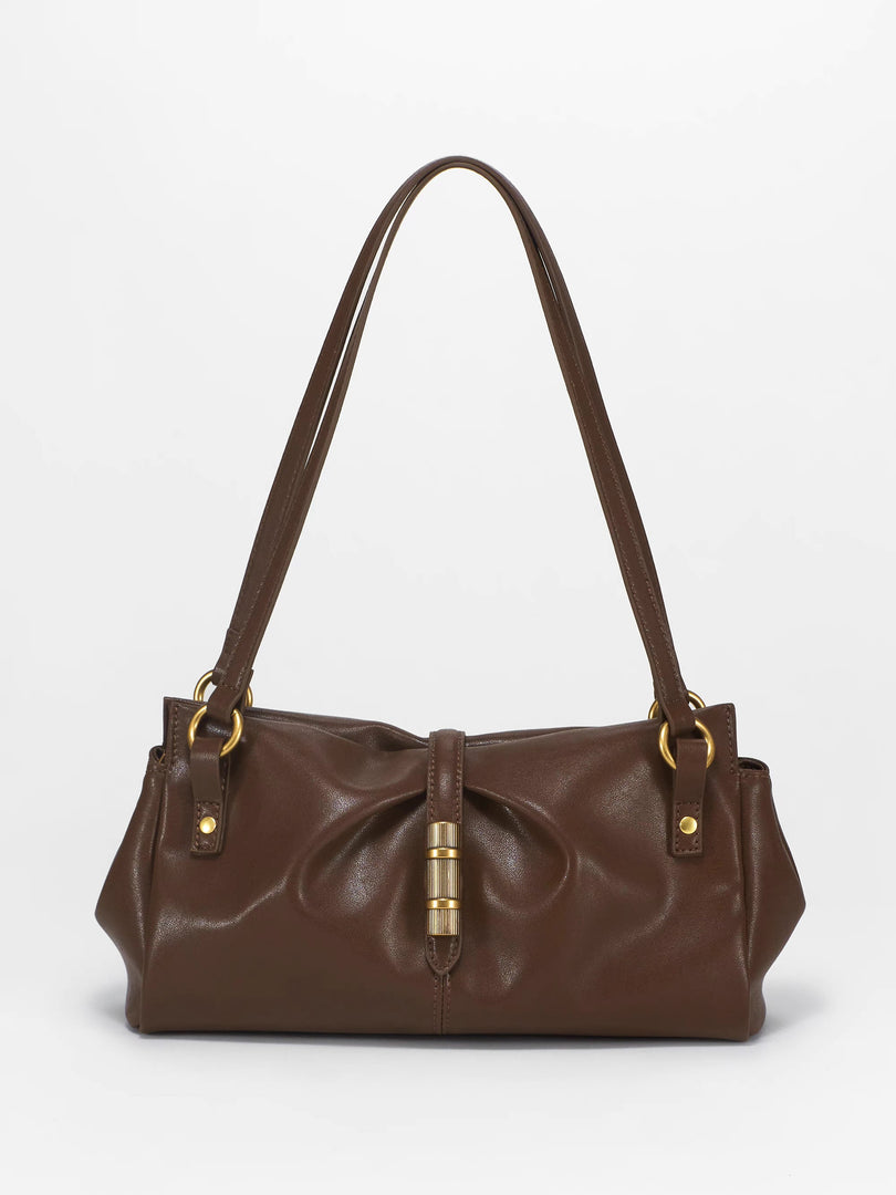 Smting | Medium Gathered Leather Shoulder Bag