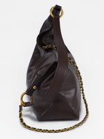 Load image into Gallery viewer, Smting | Medium Leather Hobo Bag with Chain Strap
