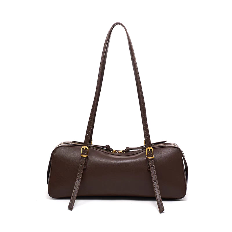 Smting | Large Leather Baguette Bag