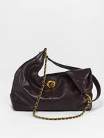 Load image into Gallery viewer, Smting | Medium Leather Hobo Bag with Chain Strap
