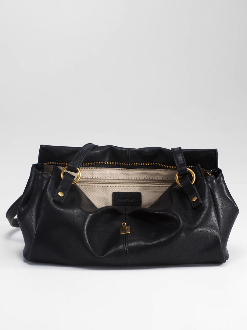 Smting | Medium Gathered Leather Shoulder Bag